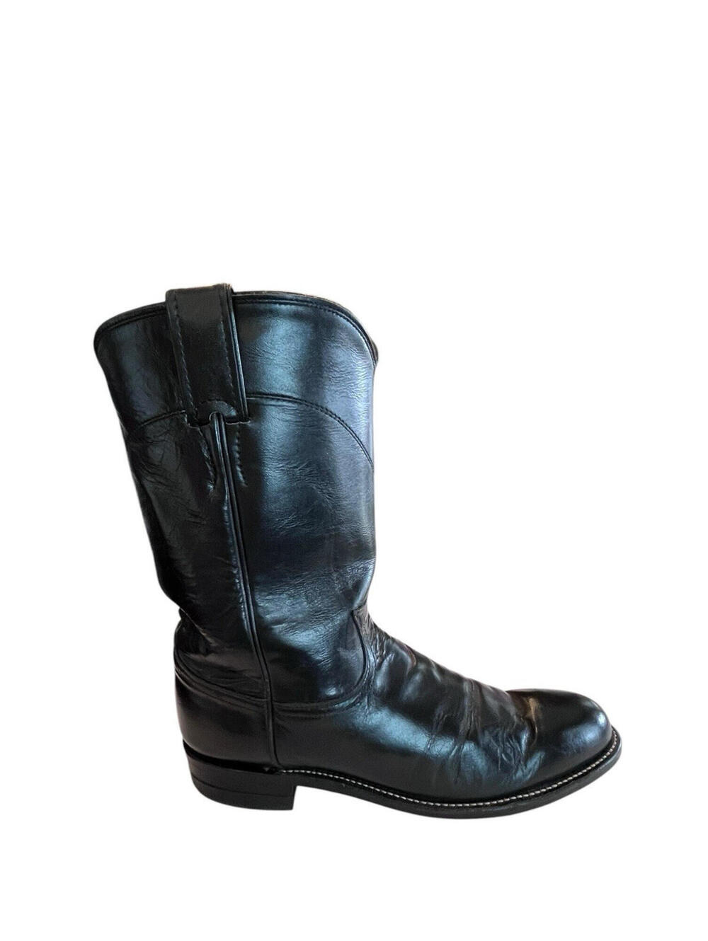 Justin Boots Womens Sz 8B Classic Roper black Roper Toe 2942.27    L3703